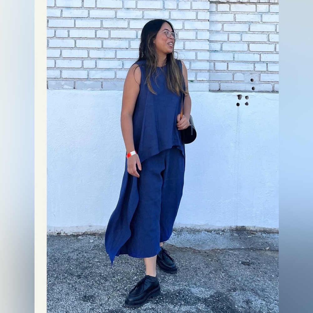 Kaarem Ketel Layered Onesize Jumpsuit in Blue